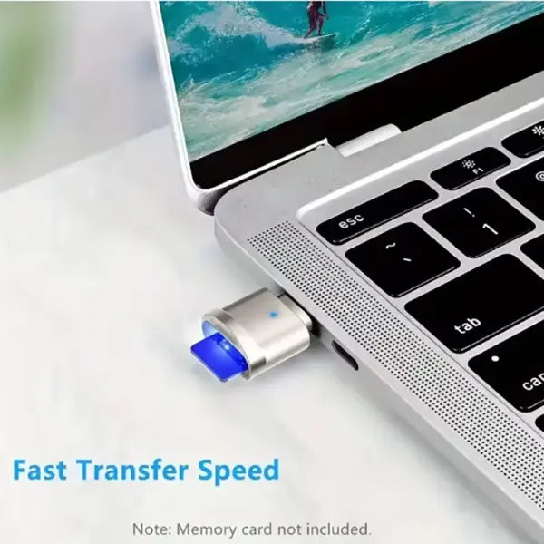 Mini Type-C USB 3.0 to SD Micro SD TF Card Reader Memory Card For Samsung Huawei Xiaomi Aluminum Cardreader - Silver