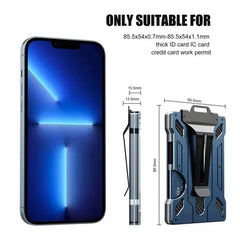 Minimalist Slim Wallet for Men – RFID Blocking Aluminum Money Clip & Clear ID Holder | Ultra-Thin Carbon Fiber - Himpall