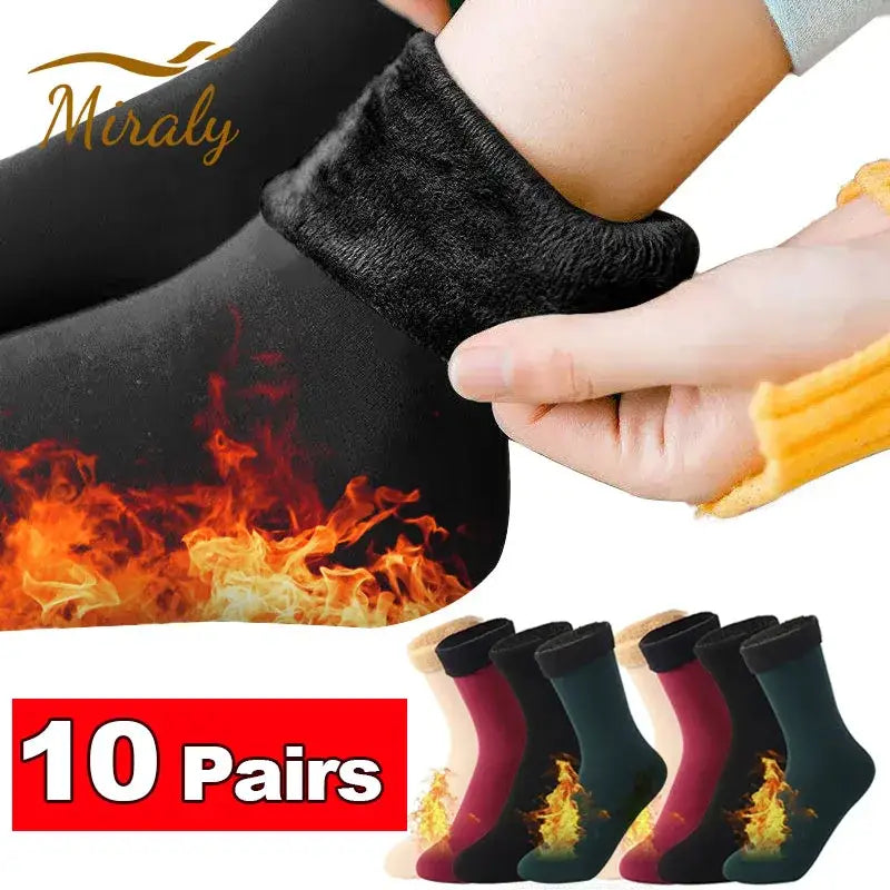 Miraly Women’s Thick Casual Low Tube Socks 10 Pair Pack