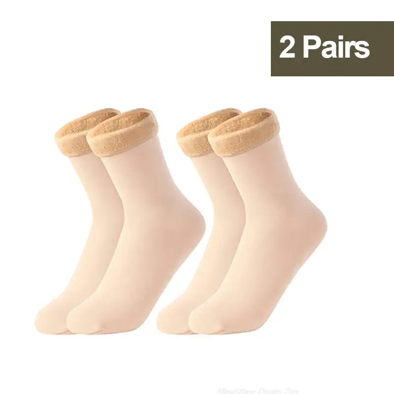 Miraly Women’s Thick Casual Low Tube Socks 10 Pair Pack - 2Pairs Beige