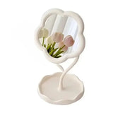 Mirror Desktop Flower Mirrors Creative Dormitory Desktop Online Celebrity Gao Yan Value Mirrors for Bedroom Home Decor