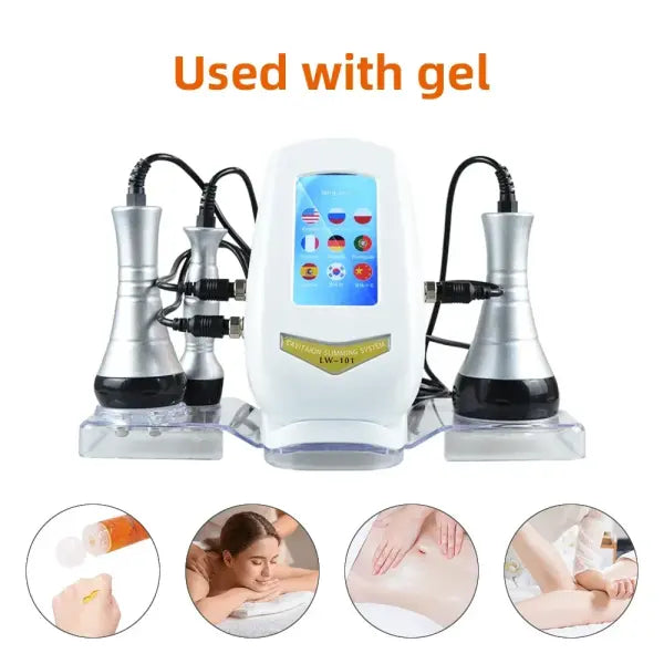 Miss Queeny 3-in-1 Vacuum 40K Slimming Cavitation Machine Skin Tightening And Anti Wrinkle Beauty Equipment（Fast