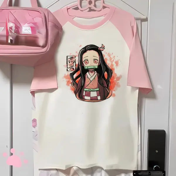 Women’s Mitsuri Anime Baby Tee - Y2K Aesthetic Japanese Streetwear & 2000s Retro Graphic T-Shirt for Girls - 29712 / XS