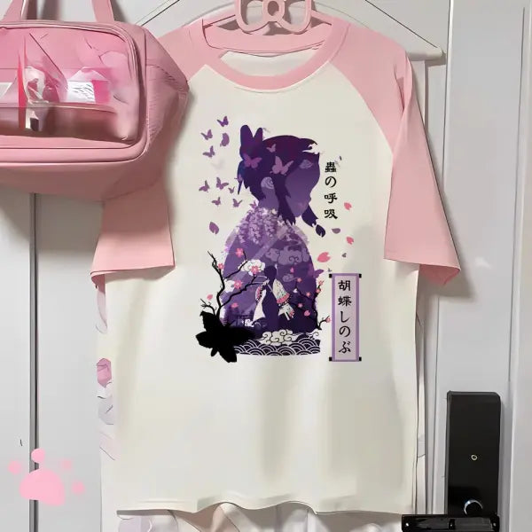 Women’s Mitsuri Anime Baby Tee - Y2K Aesthetic Japanese Streetwear & 2000s Retro Graphic T-Shirt for Girls - 29714 / L