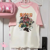 Women’s Mitsuri Anime Baby Tee - Y2K Aesthetic Japanese Streetwear & 2000s Retro Graphic T-Shirt for Girls - 29718 / L