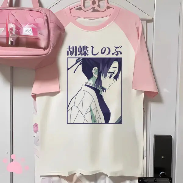 Women’s Mitsuri Anime Baby Tee - Y2K Aesthetic Japanese Streetwear & 2000s Retro Graphic T-Shirt for Girls - 29713 / XS