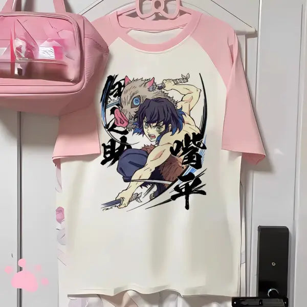 Women’s Mitsuri Anime Baby Tee - Y2K Aesthetic Japanese Streetwear & 2000s Retro Graphic T-Shirt for Girls - 29711 / S