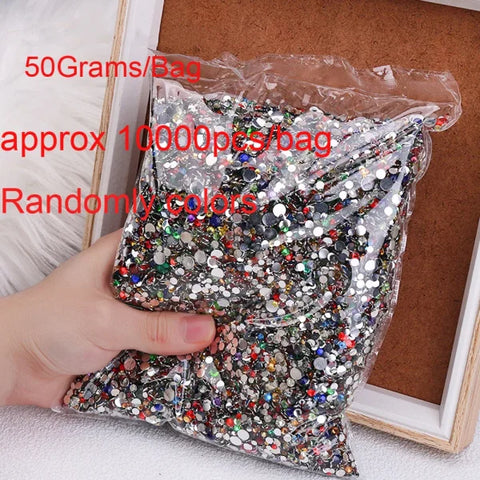 Mixed Bowknot Heart Flower Nail Charms 3D Kawaii Resin Set 500-600pcs - Himpall