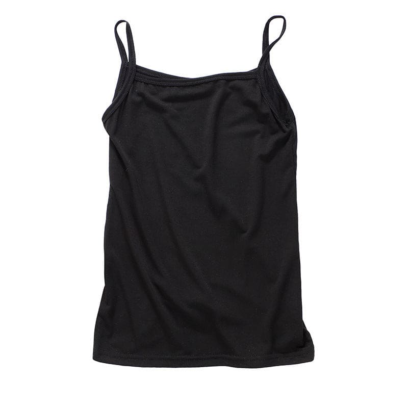 Modal Comfortable Girls Underwear Camisole Vest - Black / 100cm