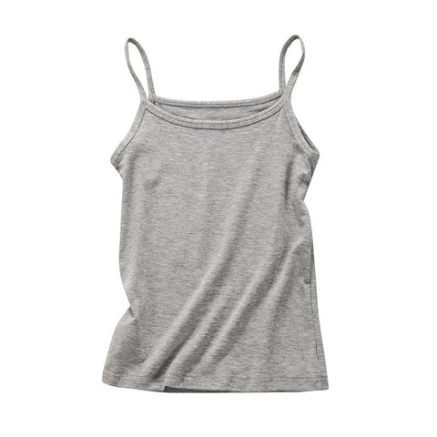 Modal Comfortable Girls Underwear Camisole Vest - Grey / 100cm