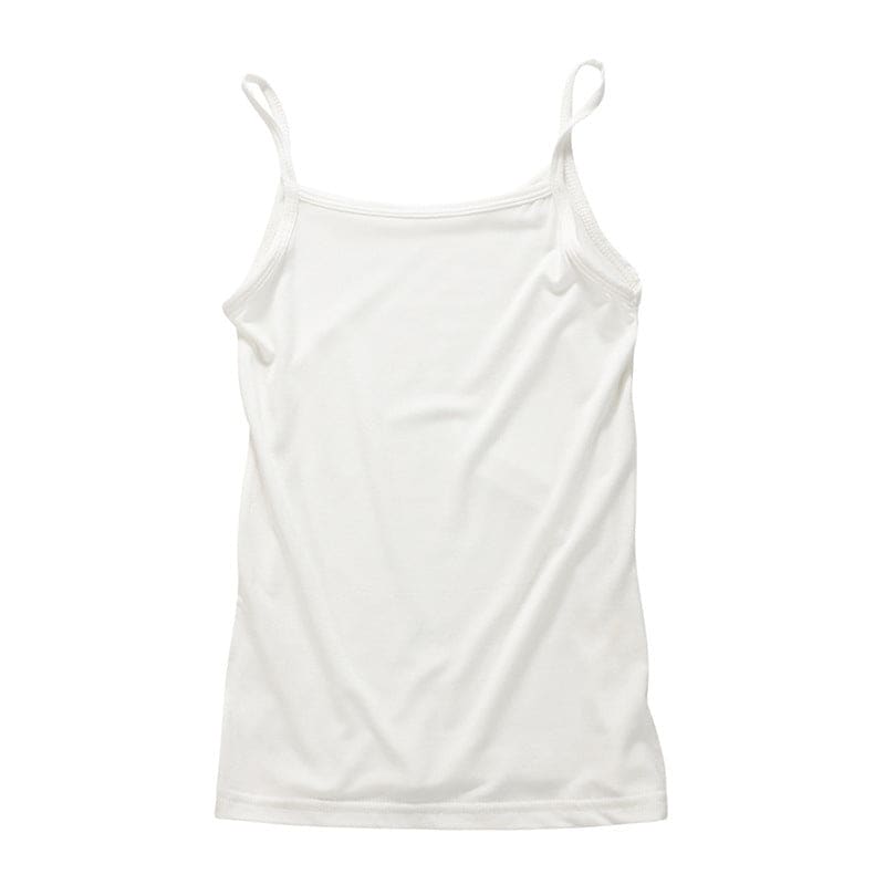 Modal Comfortable Girls Underwear Camisole Vest - White / 100cm