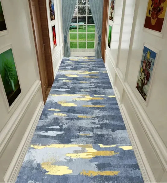 Modern Abstract Corridor Carpet Runner - Non-Slip Washable Hallway Rug - Lint-free2 / custom contact