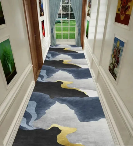 Modern Abstract Corridor Carpet Runner - Non-Slip Washable Hallway Rug - Lint-free1 / 60x200cm 23.6x78in