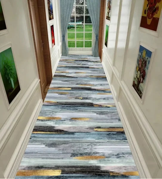 Modern Abstract Corridor Carpet Runner - Non-Slip Washable Hallway Rug - Lint-free3 / 60x200cm 23.6x78in