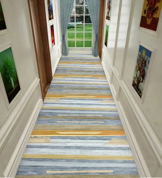 Modern Abstract Corridor Carpet Runner - Non-Slip Washable Hallway Rug