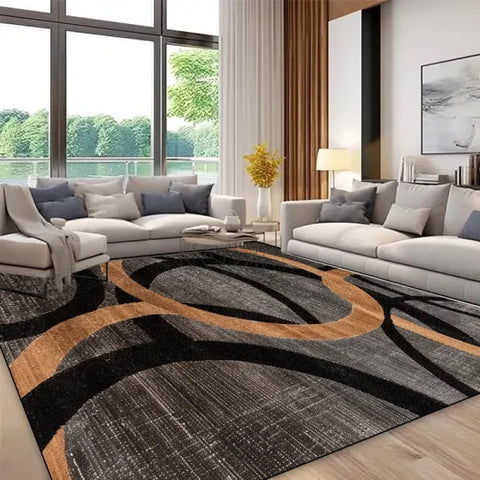 Modern Geometric Abstract Carpet - Luxury Customizable Rug for Living Room & Entrance - CX036-Flannel-2 / 120x160cm