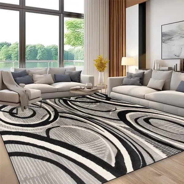 Modern Geometric Abstract Carpet - Luxury Customizable Rug for Living Room & Entrance