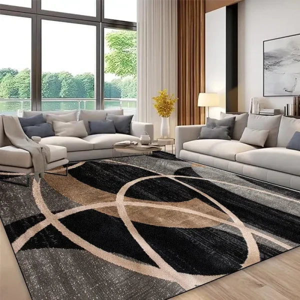 Modern Geometric Abstract Carpet - Luxury Customizable Rug for Living Room & Entrance - CX036-Flannel-1 / 100x160cm