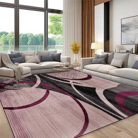 Modern Geometric Abstract Carpet - Luxury Customizable Rug for Living Room & Entrance