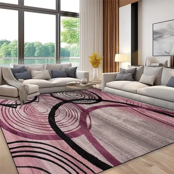 Modern Geometric Abstract Carpet - Luxury Customizable Rug for Living Room & Entrance