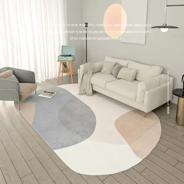 Modern Minimalist Irregular Living Room Carpet - Aesthetic Asymmetric Rug for Bedroom & Decor - 16 / 180x250cm