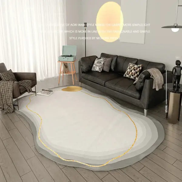 Modern Minimalist Irregular Living Room Carpet - Aesthetic Asymmetric Rug for Bedroom & Decor - 13 / 140x200cm