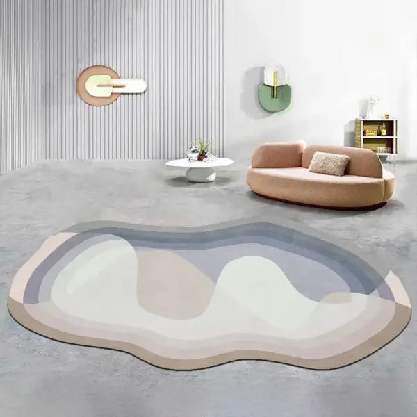 Modern Minimalist Irregular Living Room Carpet - Aesthetic Asymmetric Rug for Bedroom & Decor - 6 / 100x160cm