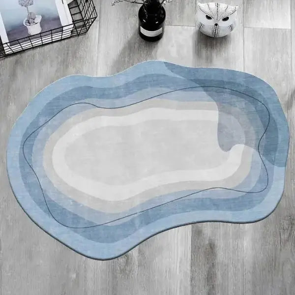 Modern Minimalist Irregular Living Room Carpet - Aesthetic Asymmetric Rug for Bedroom & Decor - 10 / 100x160cm