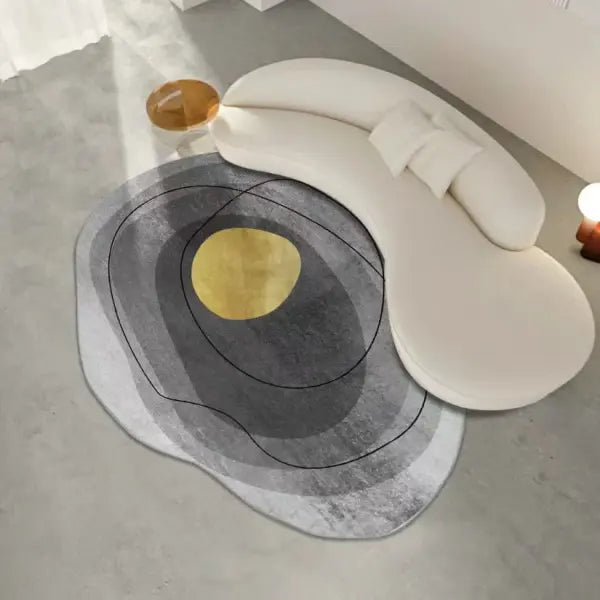 Modern Minimalist Irregular Living Room Carpet - Aesthetic Asymmetric Rug for Bedroom & Decor - 19 / Customizable size