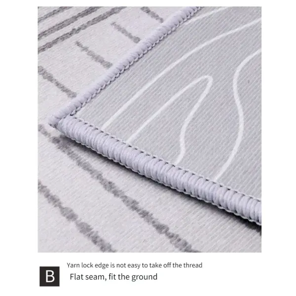 Modern Minimalist Irregular Living Room Carpet - Aesthetic Asymmetric Rug for Bedroom & Decor