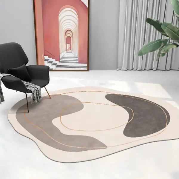 Modern Minimalist Irregular Living Room Carpet - Aesthetic Asymmetric Rug for Bedroom & Decor - 3 / 300x400cm