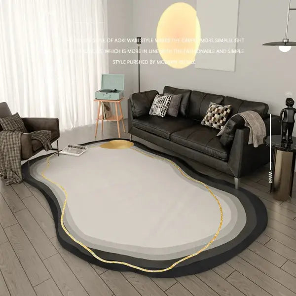 Modern Minimalist Irregular Living Room Carpet - Aesthetic Asymmetric Rug for Bedroom & Decor - 12 / 180x250cm
