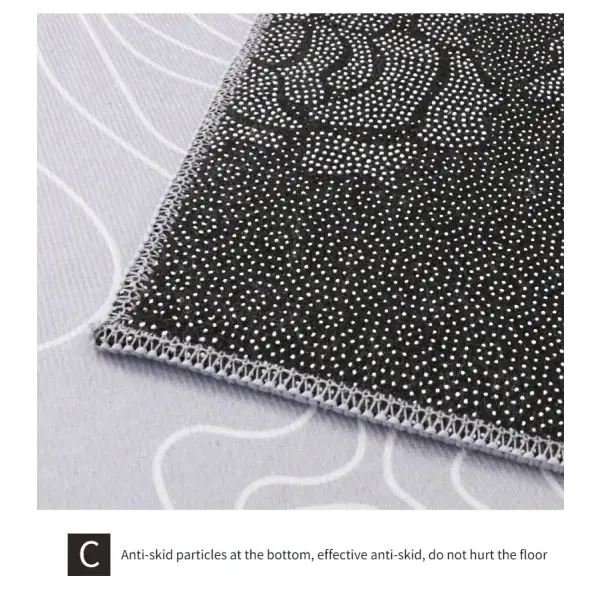 Modern Minimalist Irregular Living Room Carpet - Aesthetic Asymmetric Rug for Bedroom & Decor