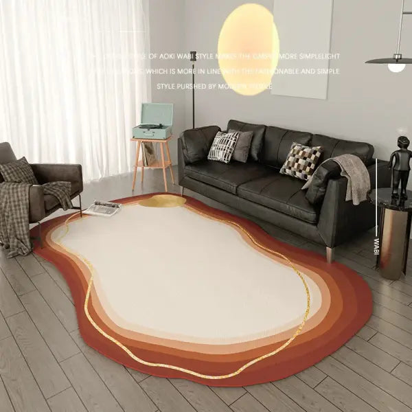 Modern Minimalist Irregular Living Room Carpet - Aesthetic Asymmetric Rug for Bedroom & Decor - 14 / 100x160cm