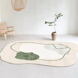 Modern Minimalist Irregular Living Room Carpet - Aesthetic Asymmetric Rug for Bedroom & Decor
