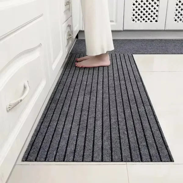 Modern Minimalist Square Floor Mat - Durable & Non-Slip for Indoor/Outdoor Use - 400MMx1200MM / Grey