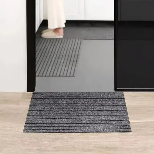 Modern Minimalist Square Floor Mat - Durable & Non-Slip for Indoor/Outdoor Use - 400MMx1200MM / Grey