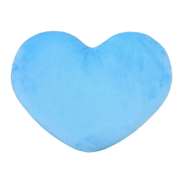 Light blue heart-shaped seat cushion ideal for Valentine’s Day decorating