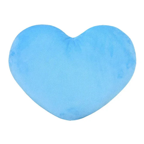 Light blue heart-shaped seat cushion ideal for Valentine’s Day decorating