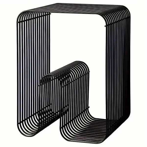 Modern Scandinavian Metal Coffee Table Living Room Furniture Sleek Side Table Minimalist Storage for Magazines