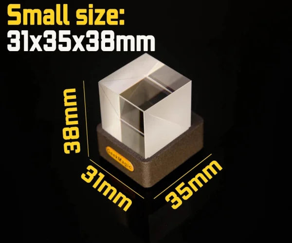 Metallic cube with open corner showing dimensions of modern simplicity function weather and time display for global cities