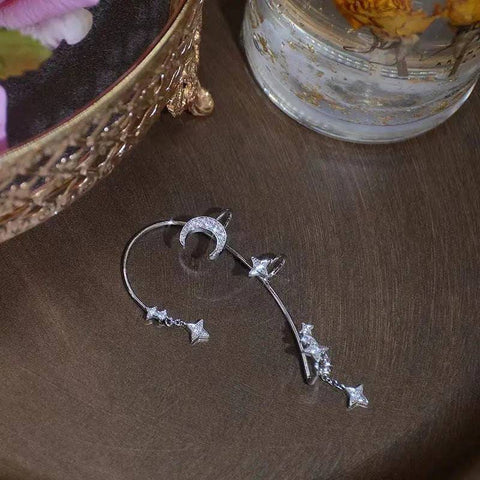 Moon Splash Star River Design Ear Clip - Single Left Ear