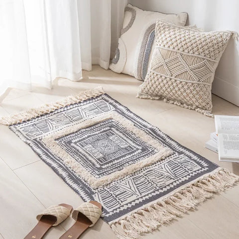 Moroccan Nordic Carpet - Modern Tatami Floor Mat for Living Room & Bedroom - 03 / 60x90cm