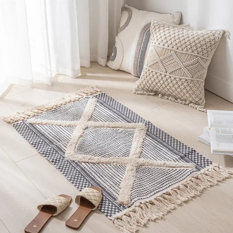 Moroccan Nordic Carpet - Modern Tatami Floor Mat for Living Room & Bedroom - 04 / 60x90cm