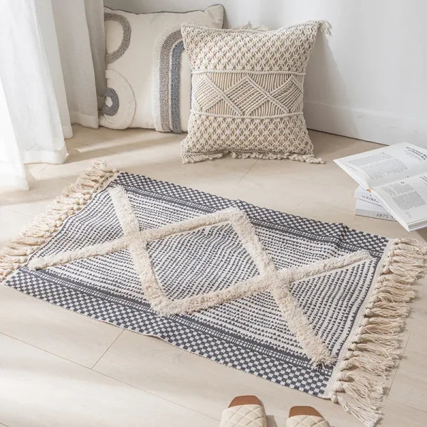 Moroccan Nordic Carpet - Modern Tatami Floor Mat for Living Room & Bedroom