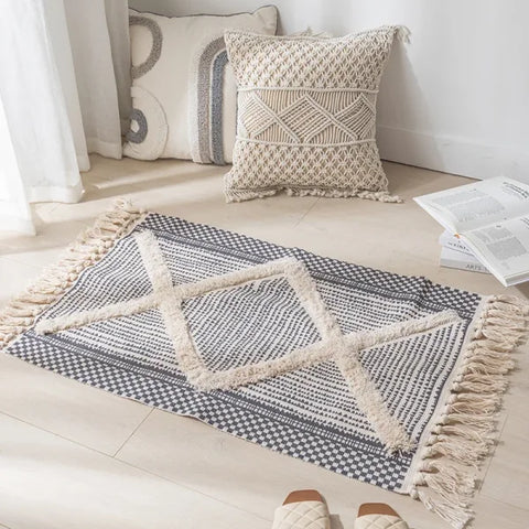 Moroccan Nordic Carpet - Modern Tatami Floor Mat for Living Room & Bedroom
