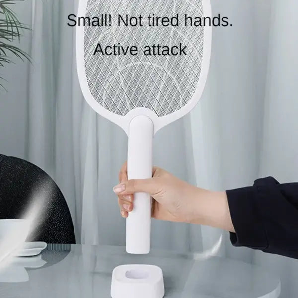 Foldable Mosquito Killer Racket ABS Insect Zapper - WHITE