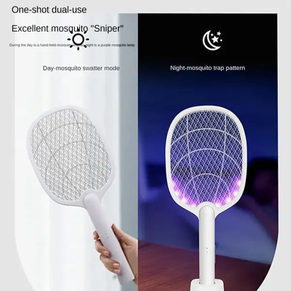 Foldable Mosquito Killer Racket ABS Insect Zapper - WHITE