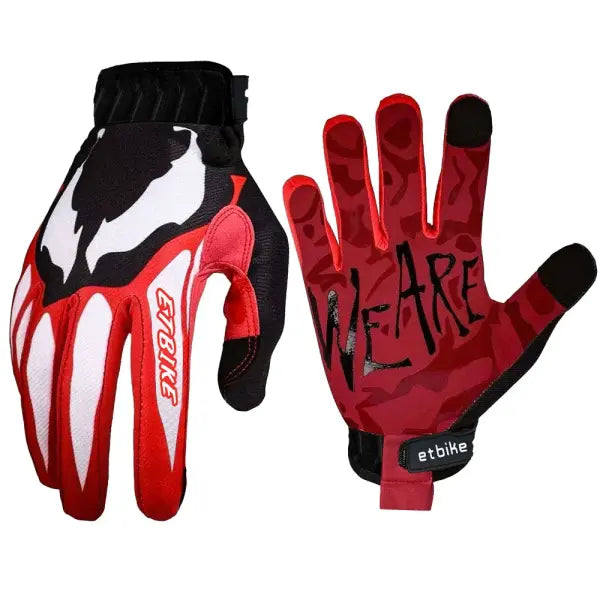 Touch Screen Cycling Gloves Polyester Breathable Outdoor Sports Anti Slip - Red / XXL