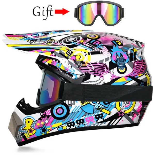 DOT Motocross Helmet ABS Kids Off-Road Downhill Safety - 13 / L